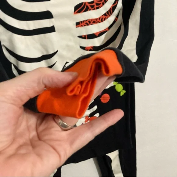 Glow in the dark skeleton pjs set kids size 14 NWOT - Picture 3 of 8